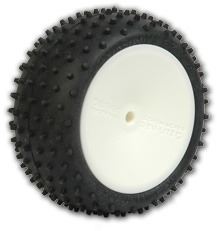 Schumacher Mini Spike 2 Yellow Compound - Pre Glued on Rear Buggy Hex Drive Wheels (1 Pair)