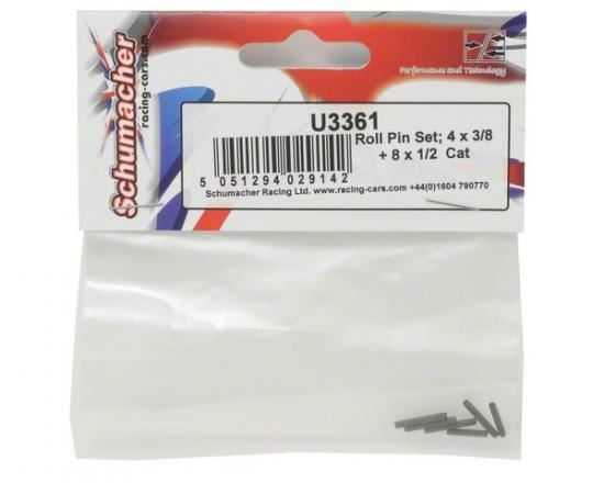 Schumacher Roll Pins Set 4x3/8+8x1/2 - Cat SX