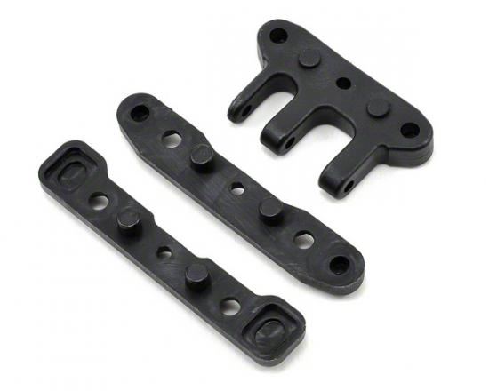 HOBAO HYPER SS/CAGE FRONT/REAR LOWER PLASTIC ARM HOLDER SET - C PL
