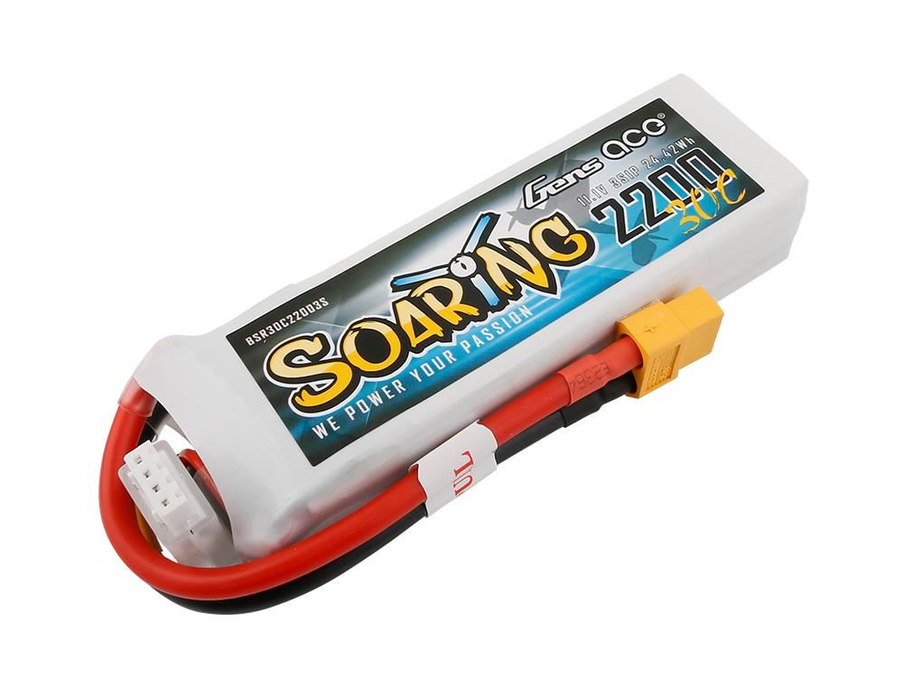 Gens Ace Li-Po 3S 11.1V 2200mAh 30C Soaring with XT60