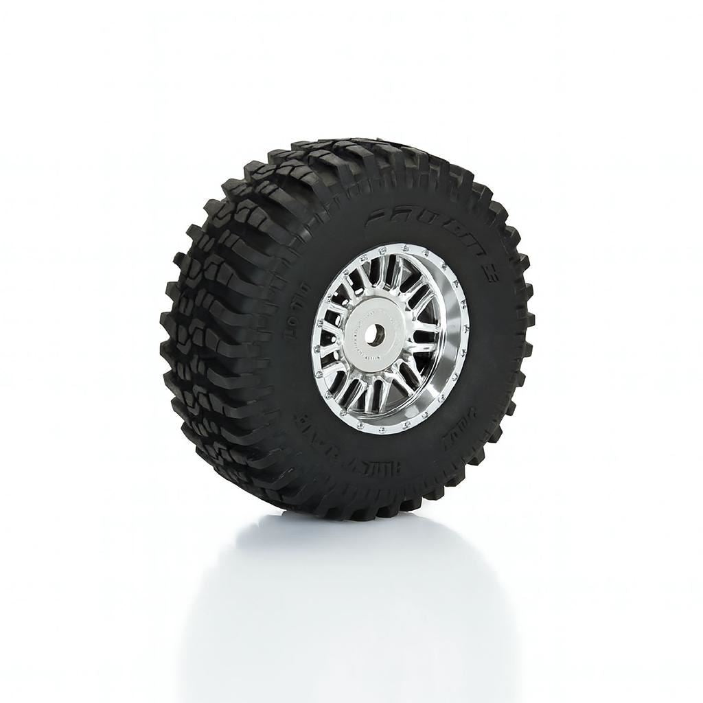 Pro-Line Flat Iron Front/Rear Tires Mounted 12Mm Hex Chrome Diablo (4