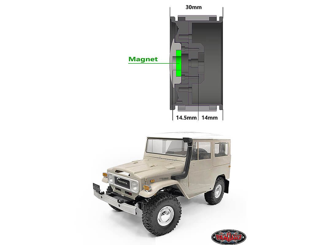 RC4WD ANALOG 1.9'' ALUMINUM CAP WHEELS (WHITE)