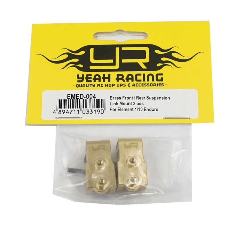 Yeah Racing Brass Front / Rear Suspension Link Mount 2 pcs For Element 1/10 Enduro