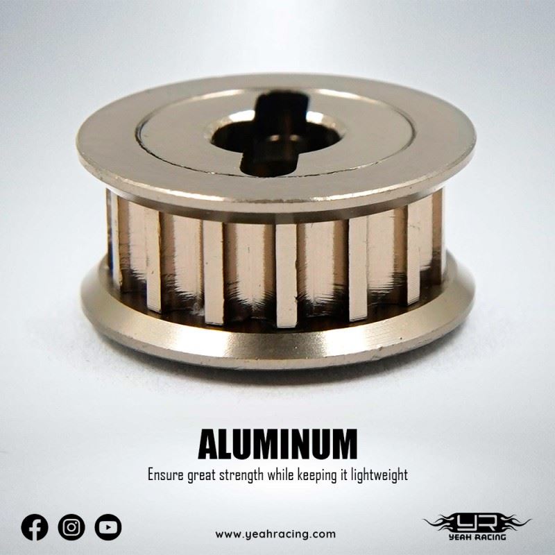 Yeah Racing Aluminum Pulley 2Pcs For Yokomo 870C Super Dog Fighter Yz10 2023 Yz-W91