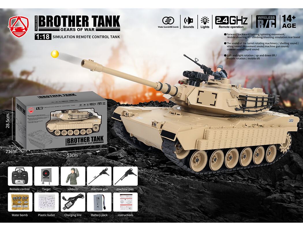 Brother Tank Rc Tank 1 18 Usa M1A2 Desert Storm