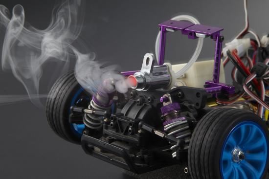 KILLERBODY SMOKY EXHAUST PIPE W/LED UNIT SET FOR 1/10 RC CAR
