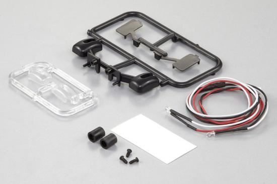 KILLERBODY WING MIRROR TYPE "E" W/LED UNIT SET 1/10 TRUCK