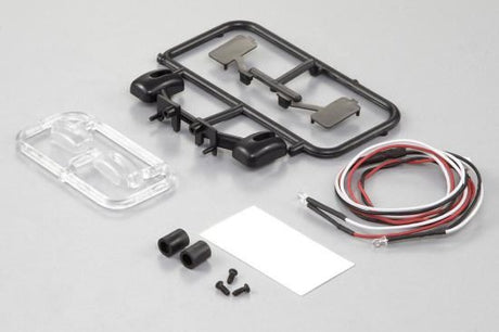 KILLERBODY WING MIRROR TYPE "E" W/LED UNIT SET 1/10 TRUCK