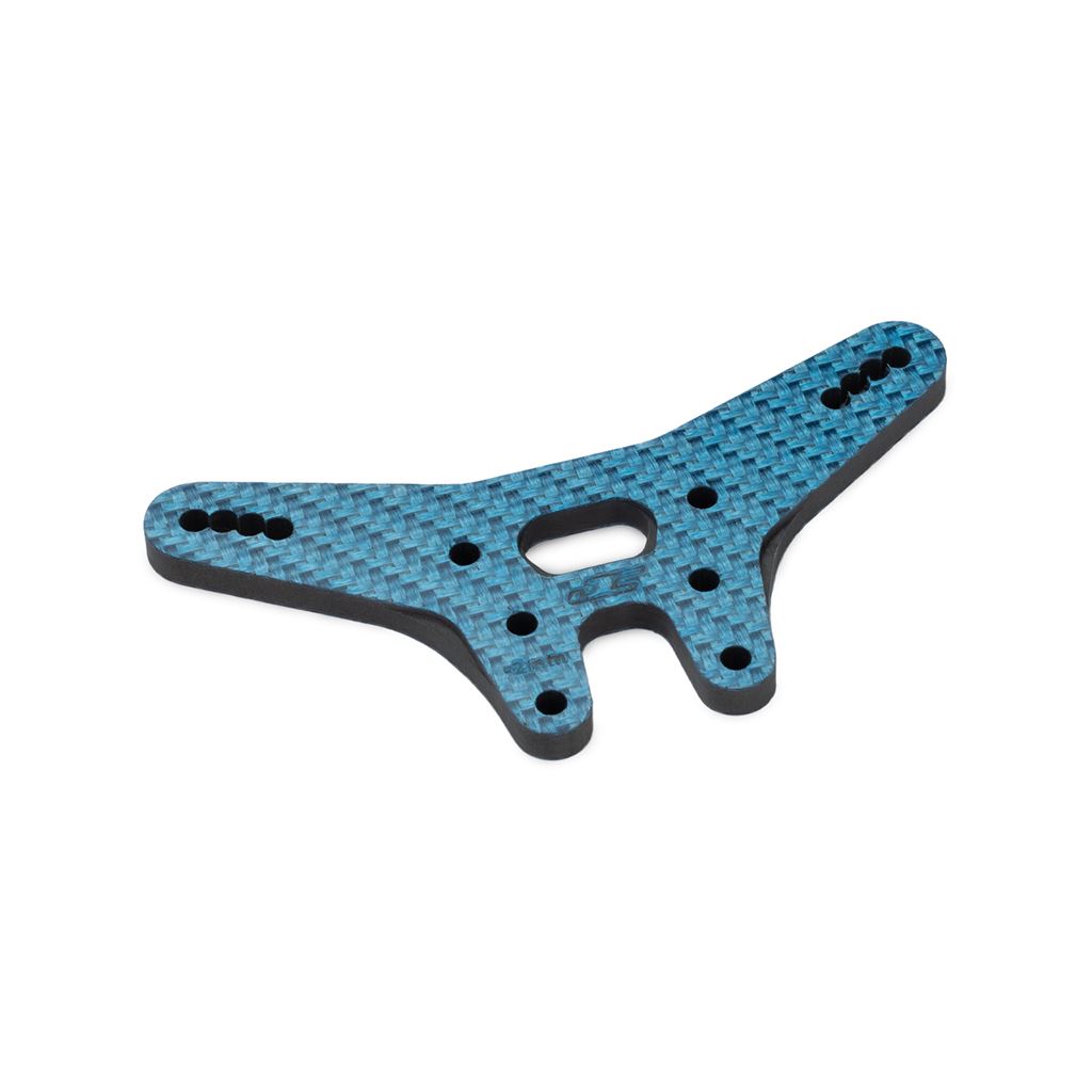 Rc10B7 -2Mm Carbon Fibre Rear Shock Tower - Blue