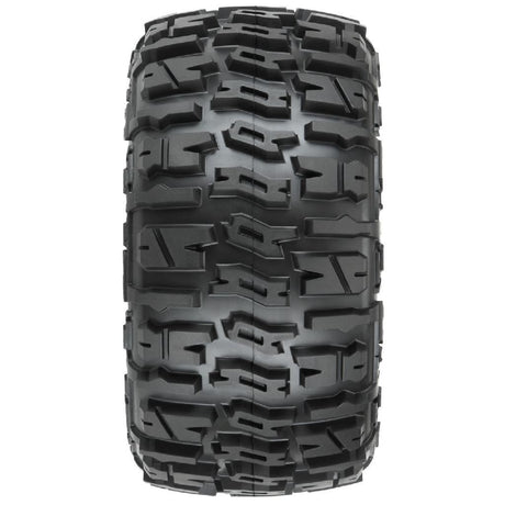 Proline 1/8 Trencher Lp F/R 3.8In Mt Tires Mounted 17mm Blk Raid (2)