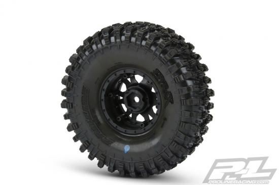 Proline Hyrax 1.9" G8 Tyres On Impulse Blk/Silv B/Lock Wheels
