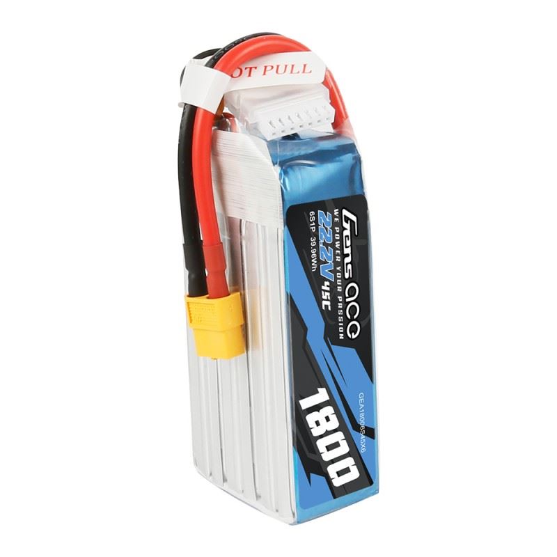 Gens ace 1800mAh 22.2V 45C 6S 1P Lipo Battery Pack
