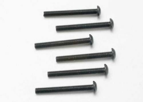 TRAXXAS Screws, 3x25mm button-head machine (hex drive) (6)