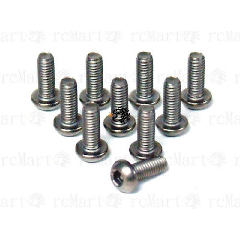 Yeah Racing Titanium Hex Socket Button Head Screws M3 x 8mm 10pcs