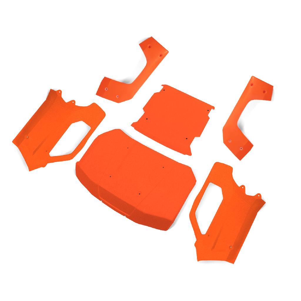 Losi Body Set Complete, Flourescent Orange: 5Ive-T 3.0