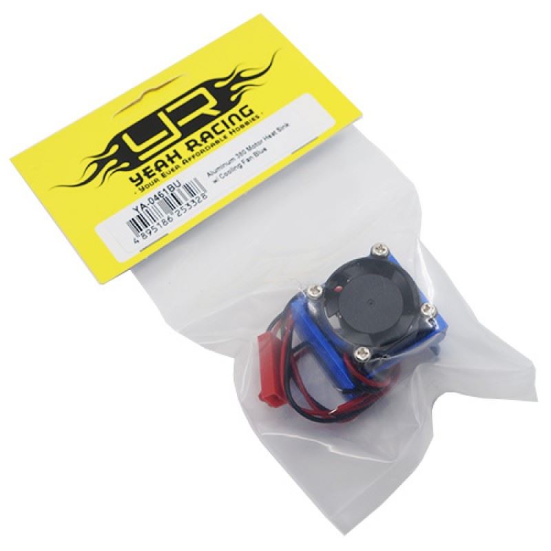 Yeah Racing Aluminum 380 Motor Heat Sink w/ Cooling Fan Blue