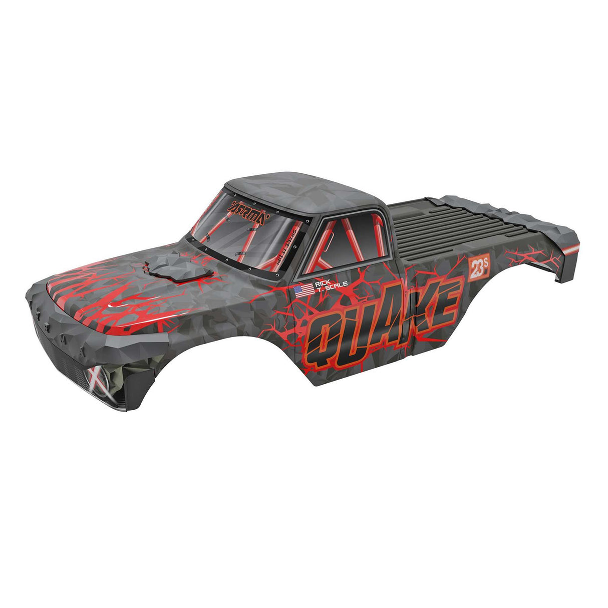 Arrma Quake Painted Decaled Trimmed Body Set, Red