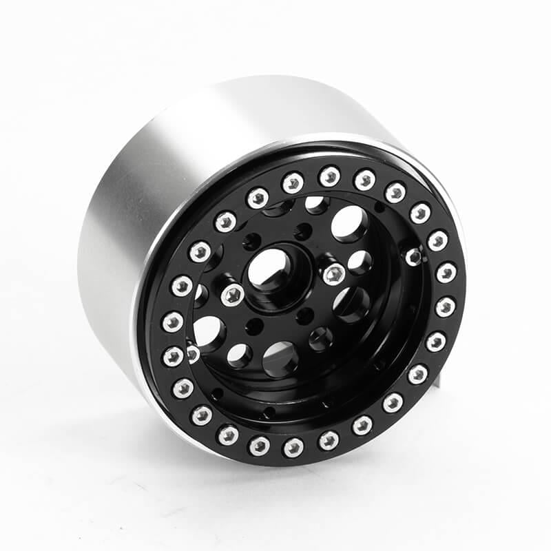 FASTRAX ALUMINIUM BEADLOCK T12 1.9 WHEELS - BLACK (4PC)