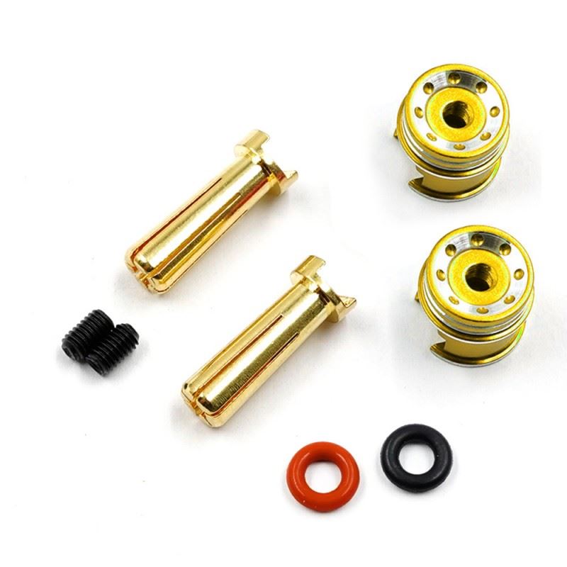 Yeah Racing Aluminum 5Mm Bullet Plug W/Grips