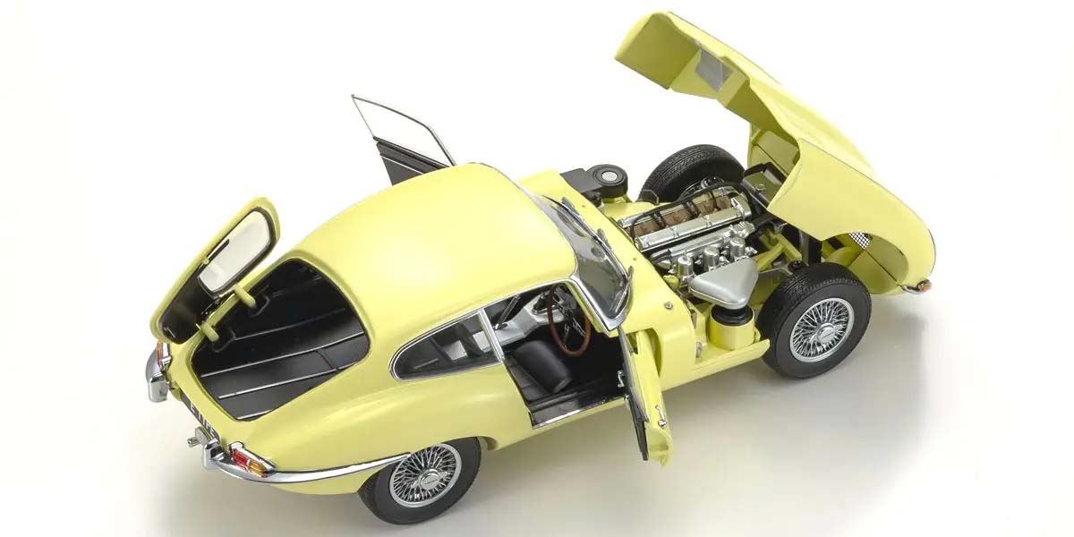 Kyosho 1:18 Jaguar E-Type 3.8L Coupe Mk1 1961 Pale Primose
