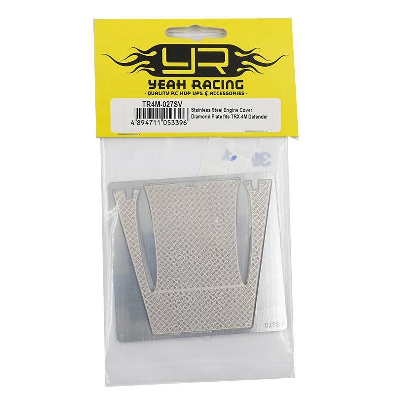 Yeah Racing Stainless Steel Engine Cover Diamond Plate fits TRX-4M Defender