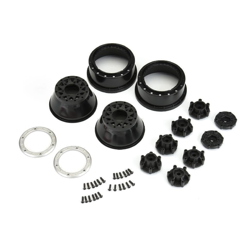 Proline 1/10 Raid Bead-Loc Fr/Rr 2.2In/3.0In 12 & 14mm Sc Wheels (2) S