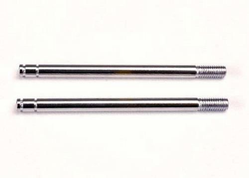 TRAXXAS Shock shafts, steel, chrome finish (long) (2)