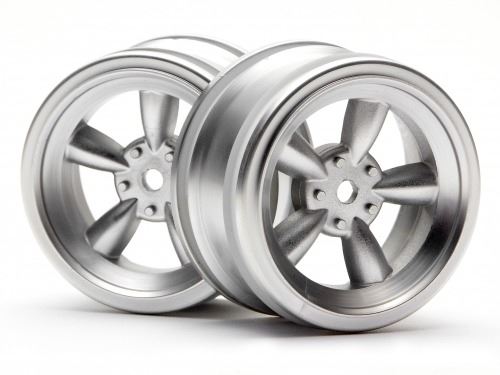 HPI Vintage 5 Spoke Wheel 26mm Matte Chrome(0mm Offset