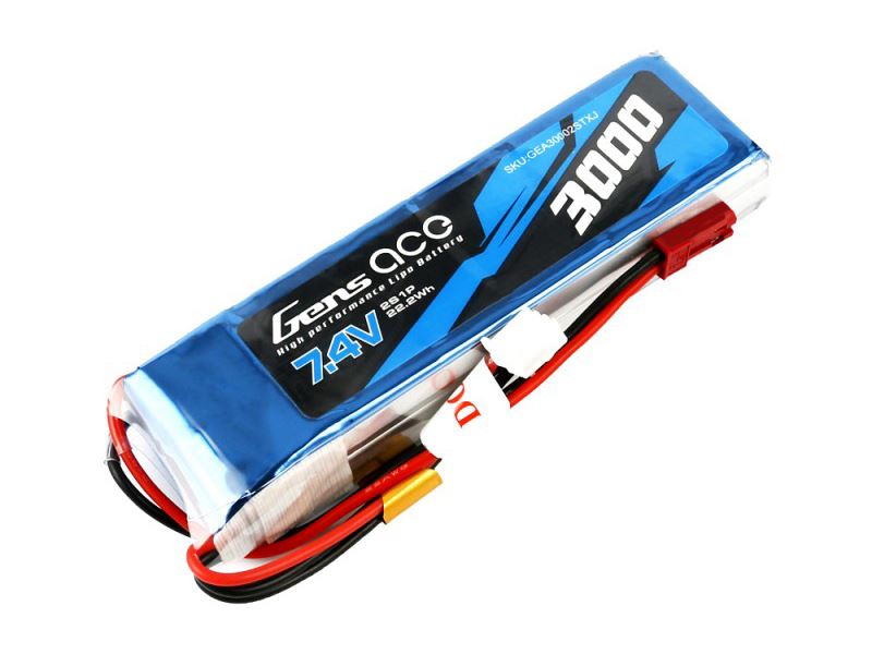 Gens Ace Li-Po 2S 7.4V 3000Mah Tx With Bec