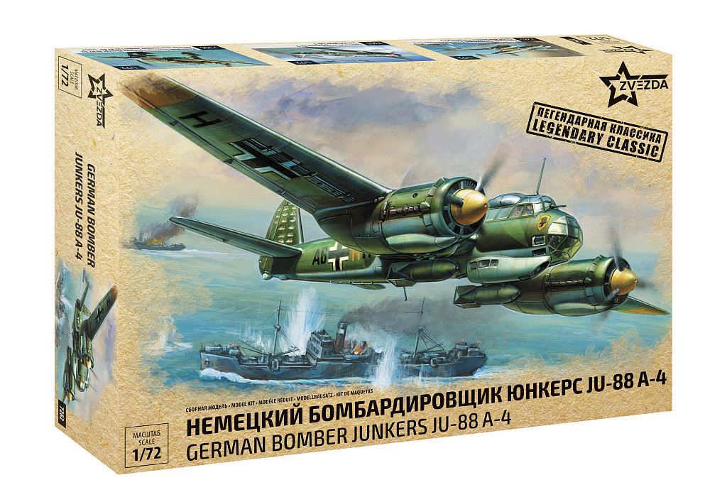 Zvesda Junkers Ju 88 A-4 Wwii Bomber