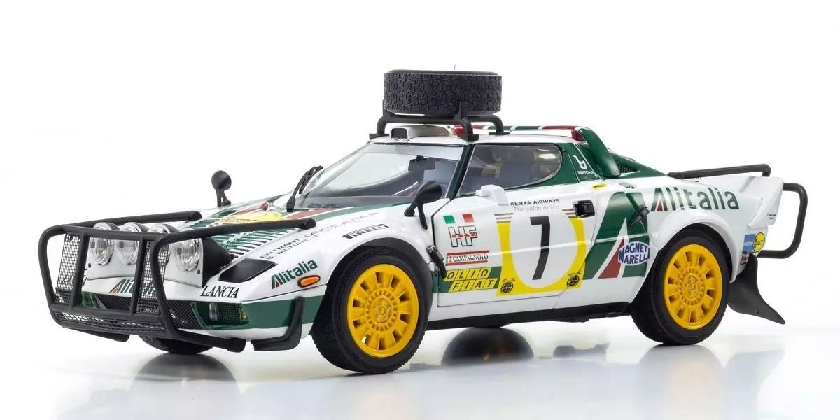 Kyosho 1:18 Lancia Stratos Hf S.Munari 3Rd Safari Rally 1977 Nr.7