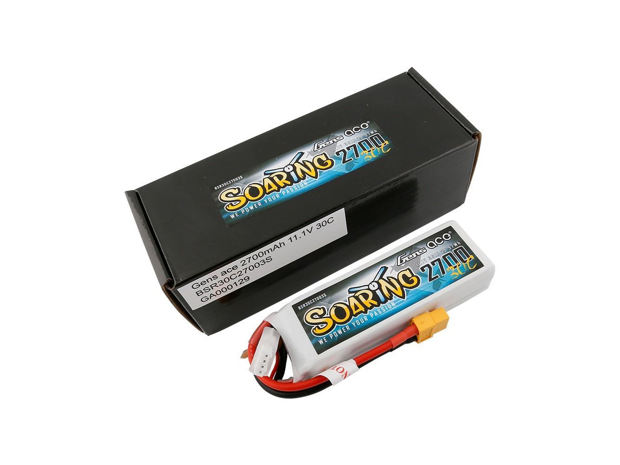 Gens Ace Li-Po 3S 11.1V 2700mAh 30C Soaring with XT60