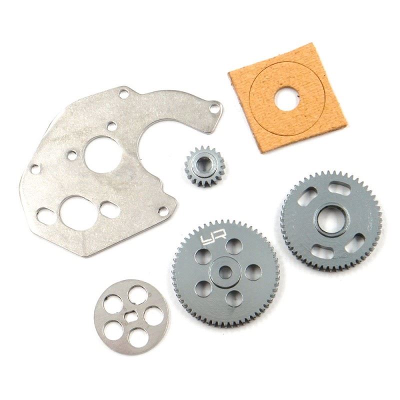 Yeah Racing Transmission Gear & Spur Gear w/ Motor Plate Set (0.3M,19T/51T/59T) For Axial SCX24