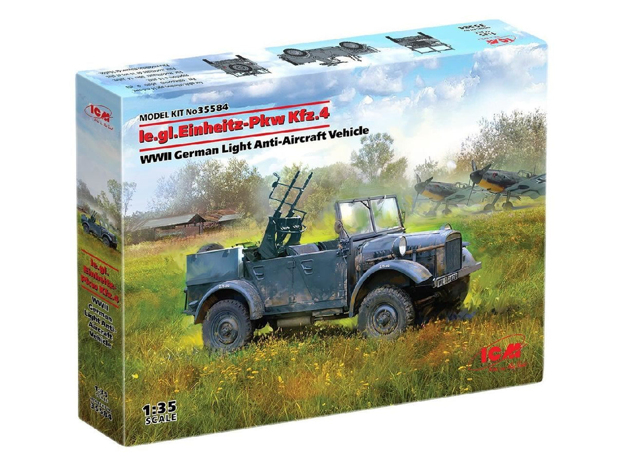 Icm Le.Gl.Einheitz-Pkw Kfz.4, Wwii German Light Anti-Aircraft Vehicle
