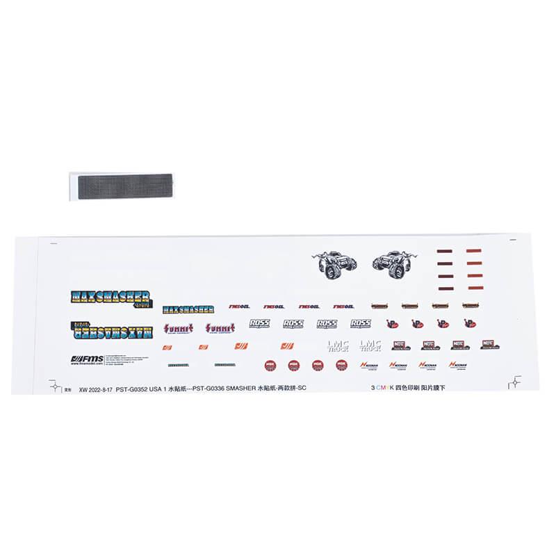 FMS 12402BU SMASHER DECAL SHEET