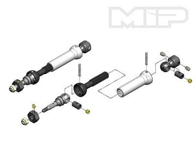 MIP X-Duty CVD Keyed Fr Axle Kit/Trx