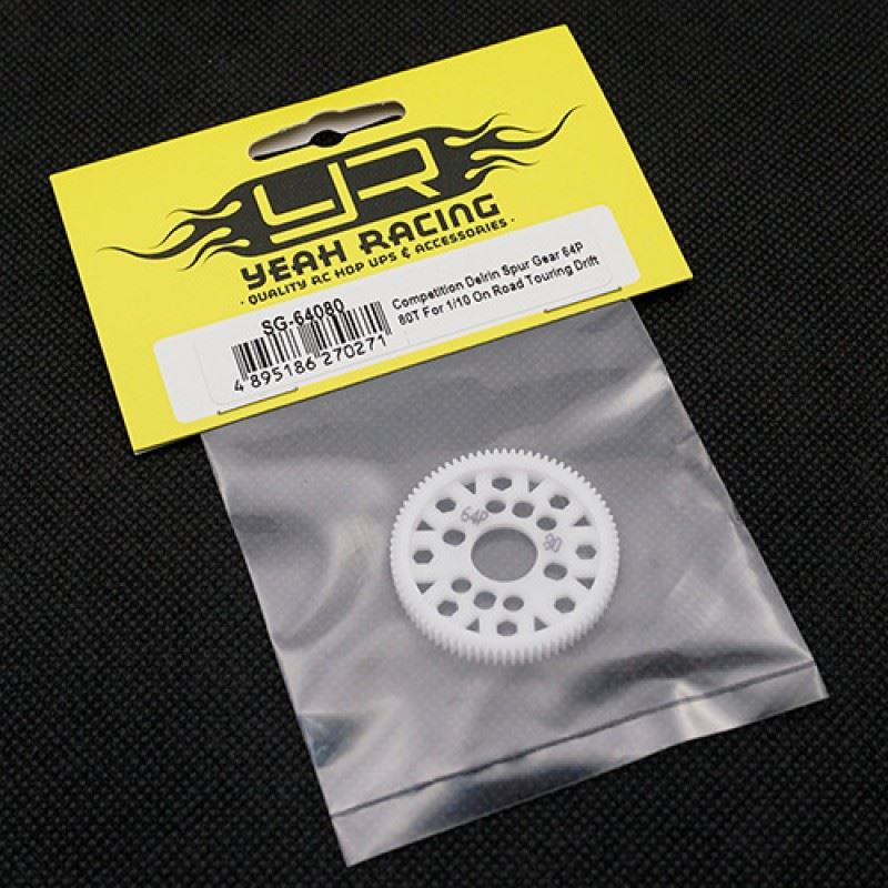 Yeah Racing Competition Delrin Spur Gear 64P 80T For 1/10 On Road Touring Drift