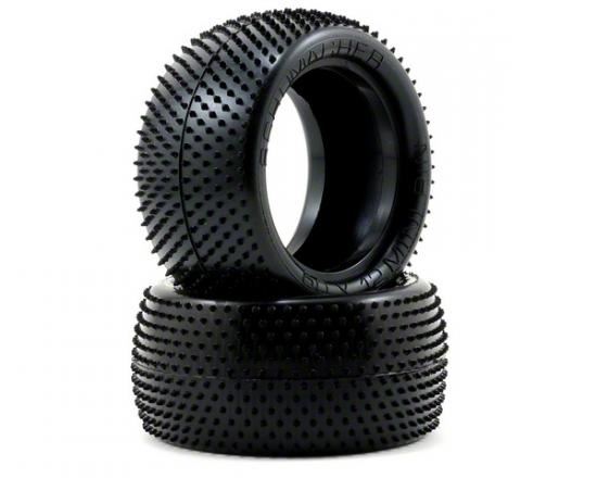 Schumacher Mini Pin Rear Buggy Tyres - Yellow - 1 Pair