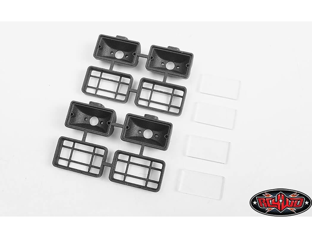 RC4WD COMMAND ROOF RACK W/DIAMOND PLATE & 4X SQUARE LIGHTS TRAXXAS TRX-4 MERCEDES-BENZ G-500 (A)