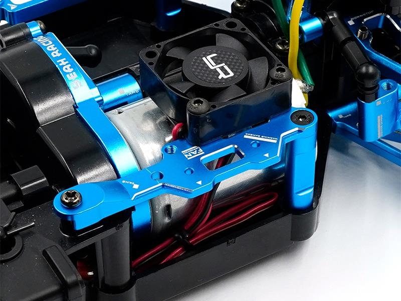 Yeah Racing Aluminum Brace w/YA-0180 Tornado Motor Fan For Tamiya MB-01 BT-01
