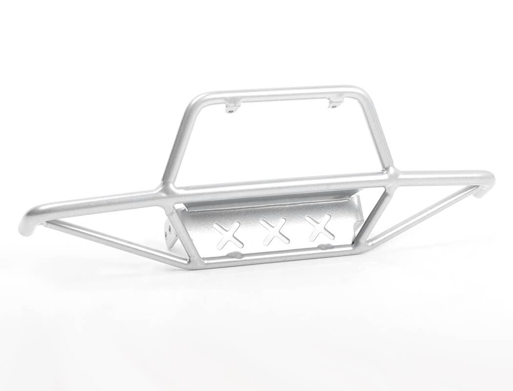 RC4WD TRI-X STEEL STINGER FRONT BUMPER W/ LIGHTS FOR VANQUISH VS4-10 ORIGIN BODY (SILVER)