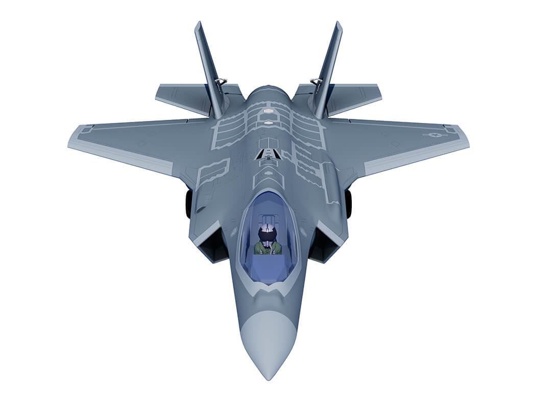 Xfly 64Mm F-35 Lightning Edf 750Mm With Retract Without Tx/Rx/Batt