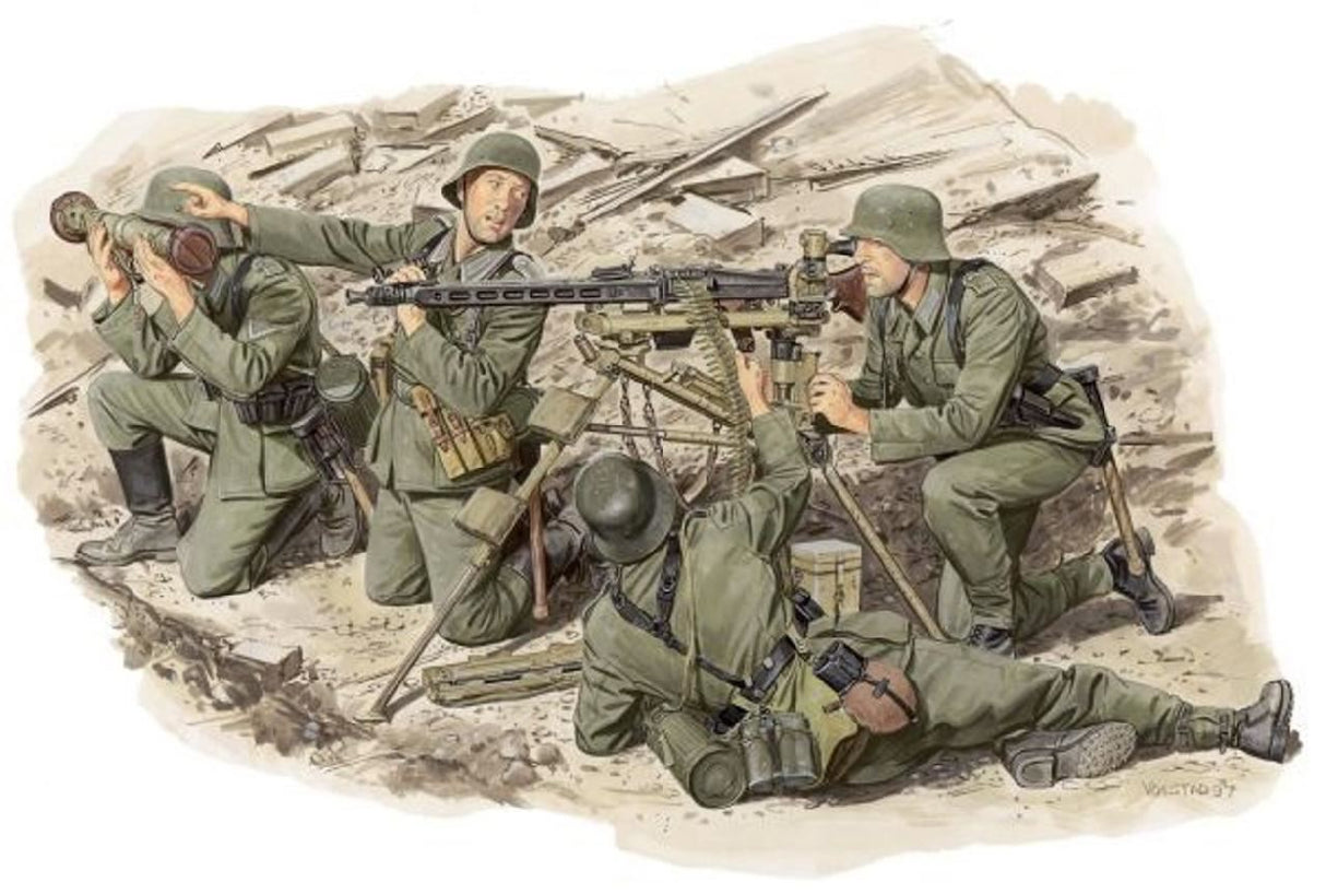 Dragon German Mg42 Heavy Machine Gun Team