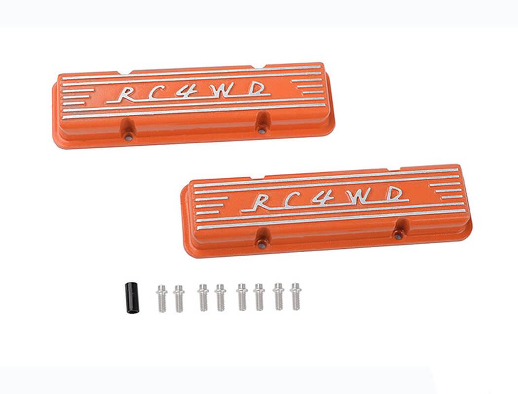Rc4Wd Aluminium Valve Covers For Scale V8 Engine (Orange)