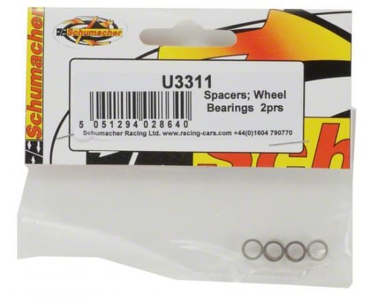Schumacher Spacers; Wheel Bearing 2prs