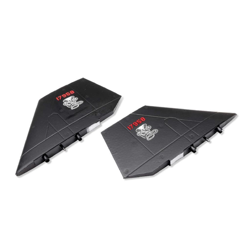 E Flite Fin Set; Black: SR-71 Twin 40mm EDF