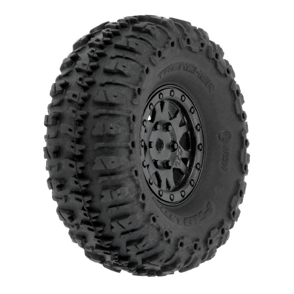 Proline 1/24 Trencher Fr/Rr 1.0In Tires Mounted 7mm Black Impulse (4)