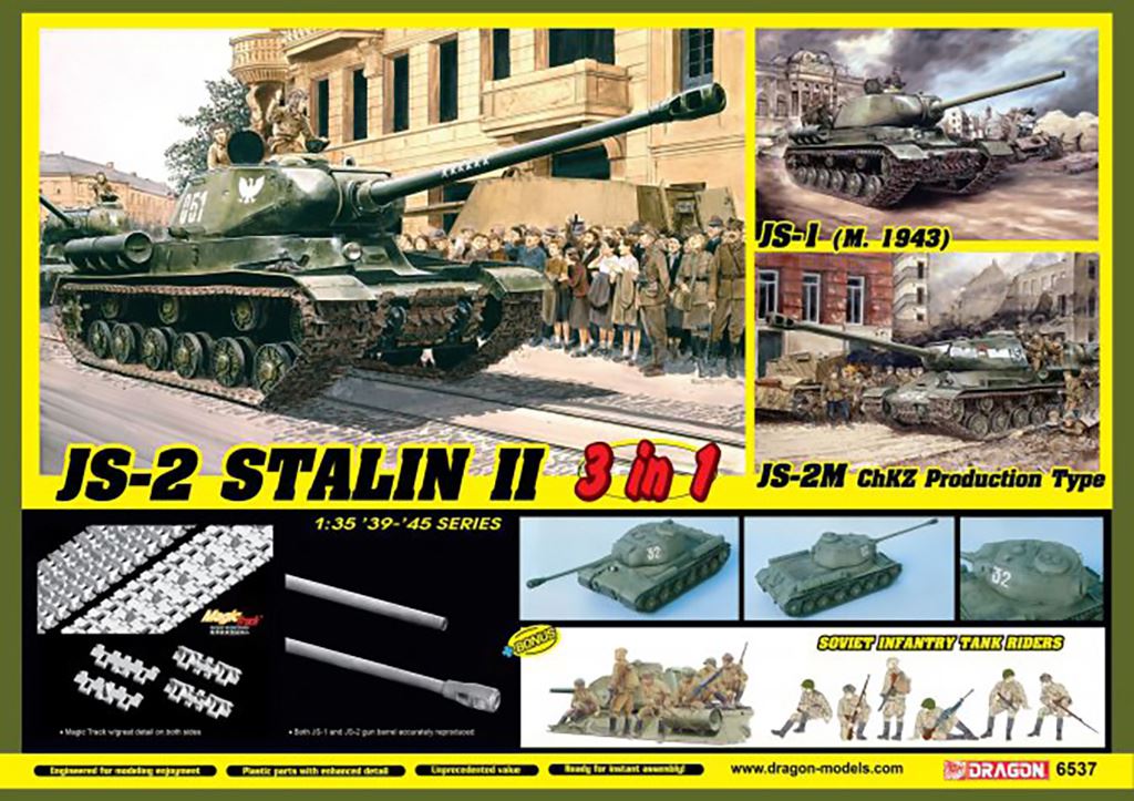 Dragon 1/35 js-2 STALIN II (3 IN 1) +SOVIET INFANTRY TANK RIDERS