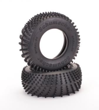 Schumacher Silver Spiral - Fits 1:10 Short Course - 1 Pair