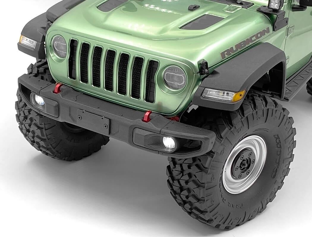 RC4WD OEM WIDE FRONT BUMPER W/ LICENSE PLATE HOLDER + STEERING GUARD FOR AXIAL 1/10 SCX10 III JEEP (